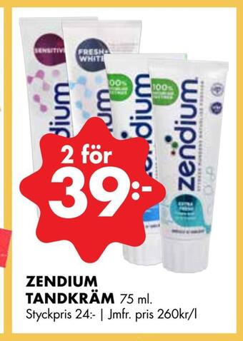 ÖoB Zendium tandkräm erbjuda