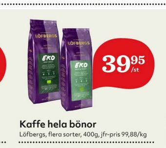 Hemköp Löfbergs Lila Kaffebönor erbjuda