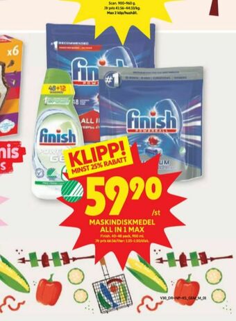 ICA Kvantum Finish Diskmaskintabs erbjuda