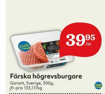 Hemköp Garant Hamburgare erbjuda