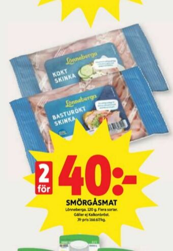 ICA Kvantum Lönneberga Smörgåspålägg erbjuda