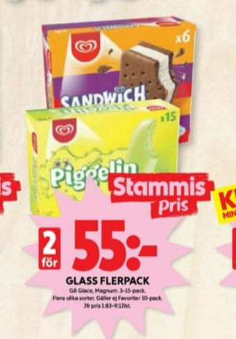 ICA Kvantum GB Magnum Glasspinnar erbjuda