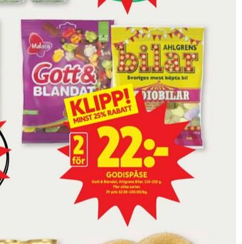 ICA Kvantum Gott & Blandat Godispåsar erbjuda