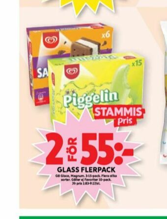ICA Maxi GB Magnum Glasspinnar erbjuda