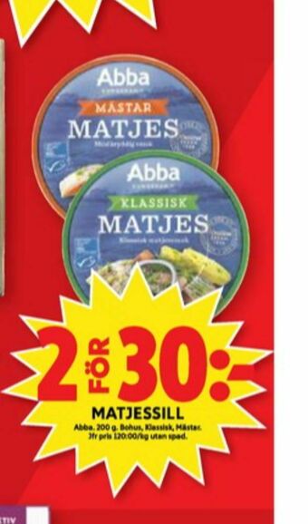 ICA Maxi Abba Matjessill erbjuda
