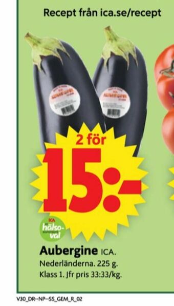 ICA Supermarket Aubergine erbjuda