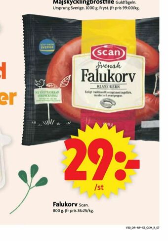 ICA Supermarket Scan Falukorv erbjuda