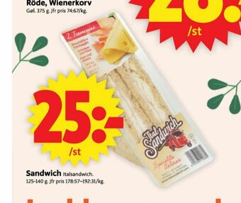 ICA Supermarket ItalSandwich Sandwich erbjuda
