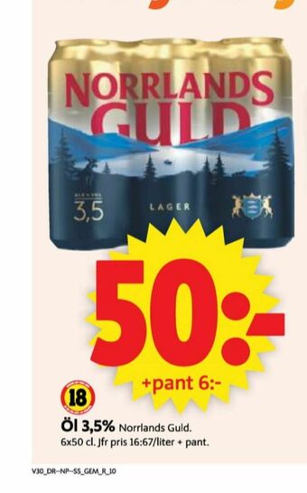ICA Supermarket Norrlands Guld Öl erbjuda