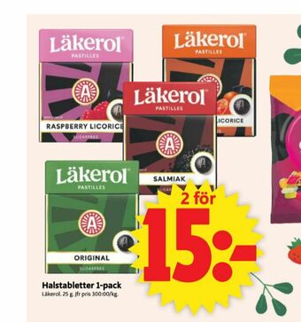 ICA Supermarket Läkerol Halstabletter erbjuda