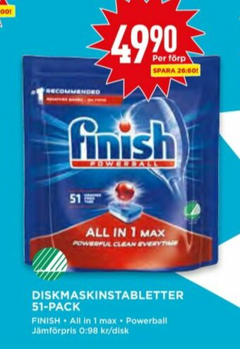 Willys Finish Diskmaskintabs erbjuda