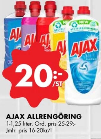 ÖoB Ajax rengöringsmedel erbjuda