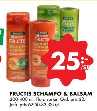 ÖoB Fructis balsam erbjuda