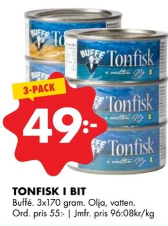 ÖoB Buffe tonfisk erbjuda