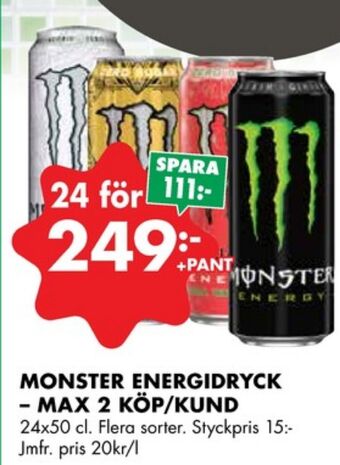 ÖoB Monster energidryck erbjuda