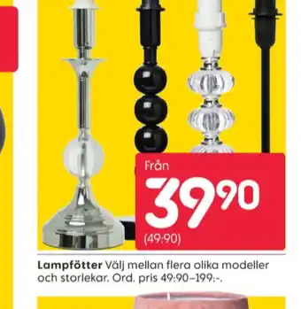 Rusta Smartstore lampfot erbjuda