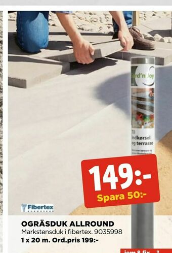 Jem&Fix Ogräsduk allround erbjuda