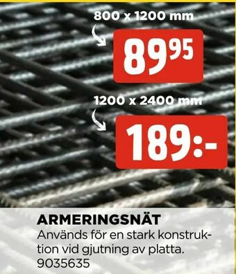 Jem&Fix Armeringsnät erbjuda