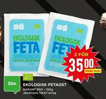 Willys Garant Ekologisk Fetaost 150g erbjuda