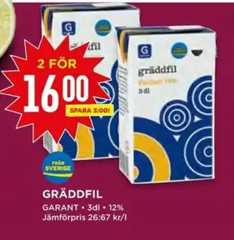 Willys Garant Gräddfil 3dl erbjuda