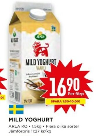 Willys Arla Ko Mild Yoghurt 1.5kg erbjuda
