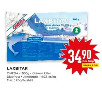 Willys Omega Laxbitar 300g erbjuda