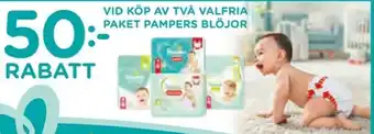 Willys 50% Rabatt Pampers Vid Köp Valfria Paket Blöjor erbjuda