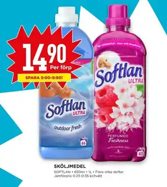 Softlan Sköljmedel 650ml/1L