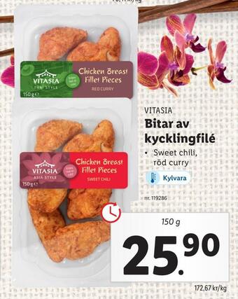 Lidl Bitar av kycklingfilé erbjuda