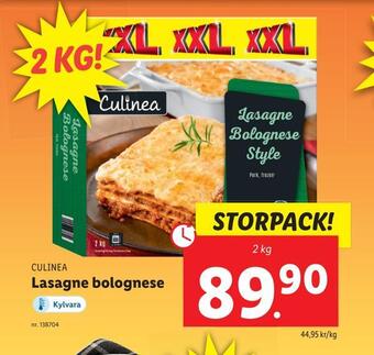 Lidl Lasagne bolognese erbjuda