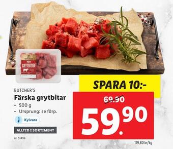 Lidl Färska grytbitar erbjuda