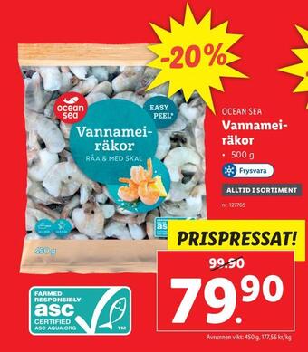 Lidl Vannameiräkor erbjuda