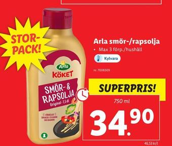 Lidl Arla smör-/rapsolja erbjuda