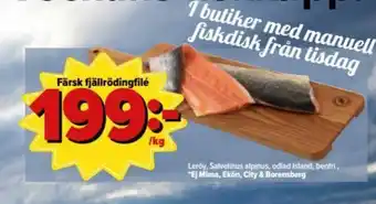 Östenssons Leröy Färsk fjällrödingfilé erbjuda