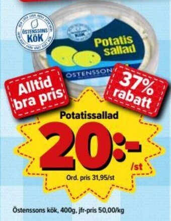 Östenssons Östenssons kök Potatissallad 400g erbjuda