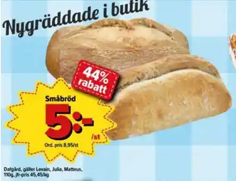 Östenssons Dafgård Småbröd 110g erbjuda