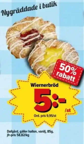 Östenssons Dafgård Wienerbröd 85g erbjuda