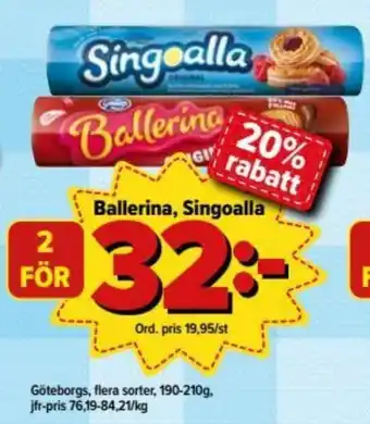 Göteborgs Ballerina, Singoalla 190-210g