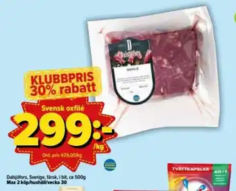 Östenssons Dalsjöfors Svensk Oxfilé 500g erbjuda