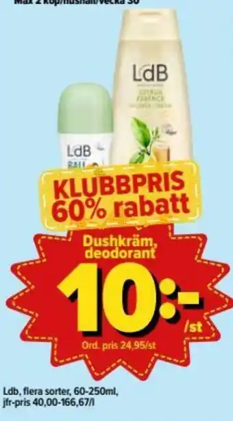 Östenssons LdB Dushkräm Deodorant 60-250ml erbjuda