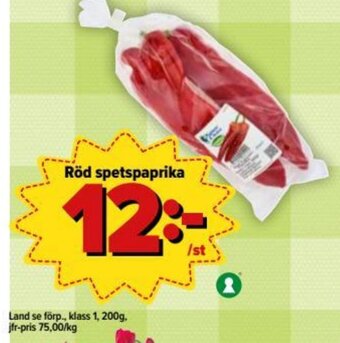 Östenssons Land se förp Röd spetspaprika 200g erbjuda