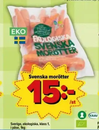 Östenssons Sverige Svenska morötter 1kg1 erbjuda