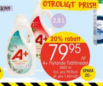 EKO A+ tvättmedel flytande erbjuda