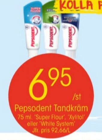 EKO Pepsodent tandkräm erbjuda