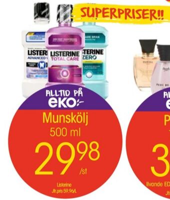 EKO Listerine munskölj erbjuda