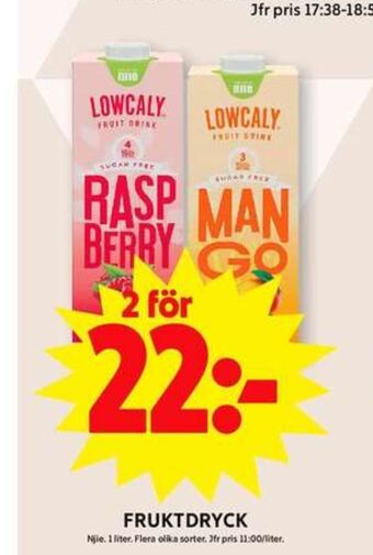 ICA Maxi Lowcally fruktdryck erbjuda