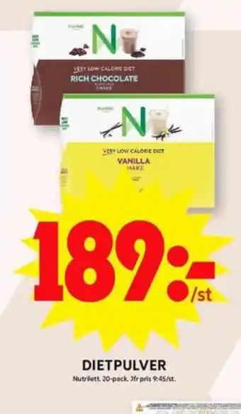 ICA Maxi Nutrilett pulver erbjuda