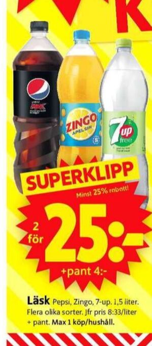 ICA Supermarket Pepsi läskedryck erbjuda