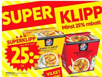 Thai cube färdigrätter