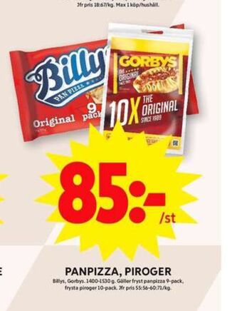 ICA Maxi Billys pizza erbjuda